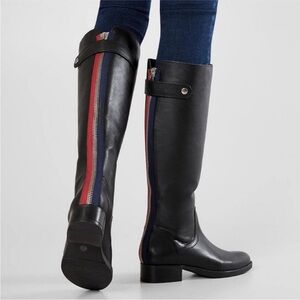 Steve Madden Journal Black Leather Riding Boots 8